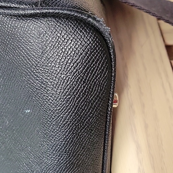 Coach Black Coated Leather Metropolitan Laptop Bag w Crossbody Strap - Picture 3 of 16